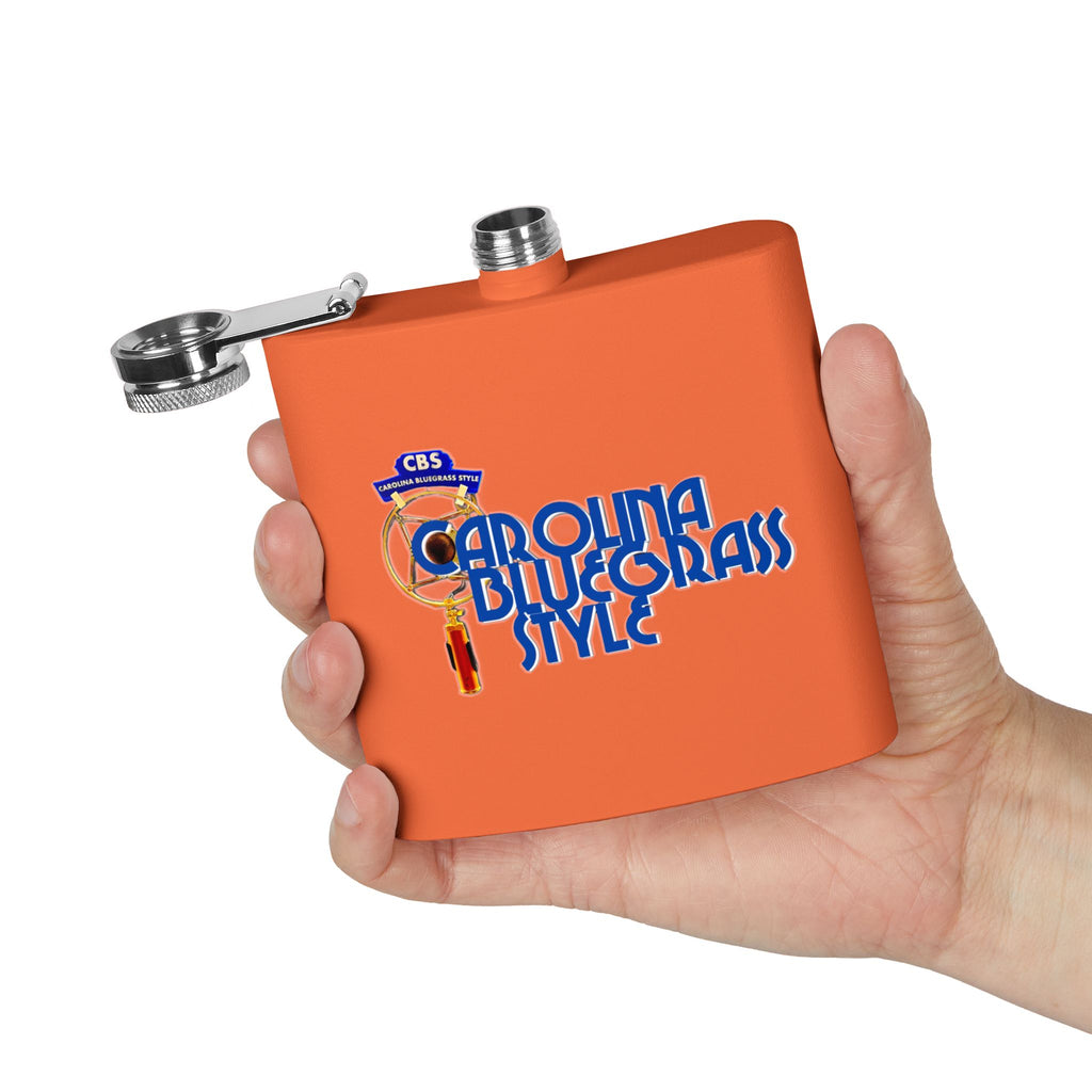 Bluegrass Flask – "Carolina Bluegrass Style" Stainless Steel 6oz Hip Flask