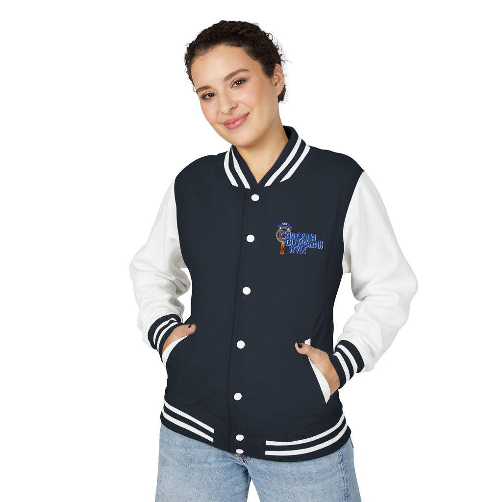 Retro Cheerleader Letterman Jacket — 'Cheer Squad' Embroidered Varsity Jacket
