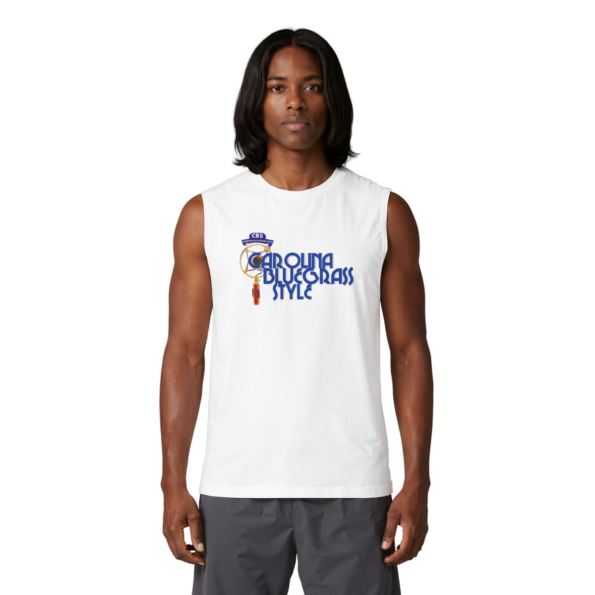Bluegrass Muscle Tank – "Carolina Bluegrass Style" Music Tee