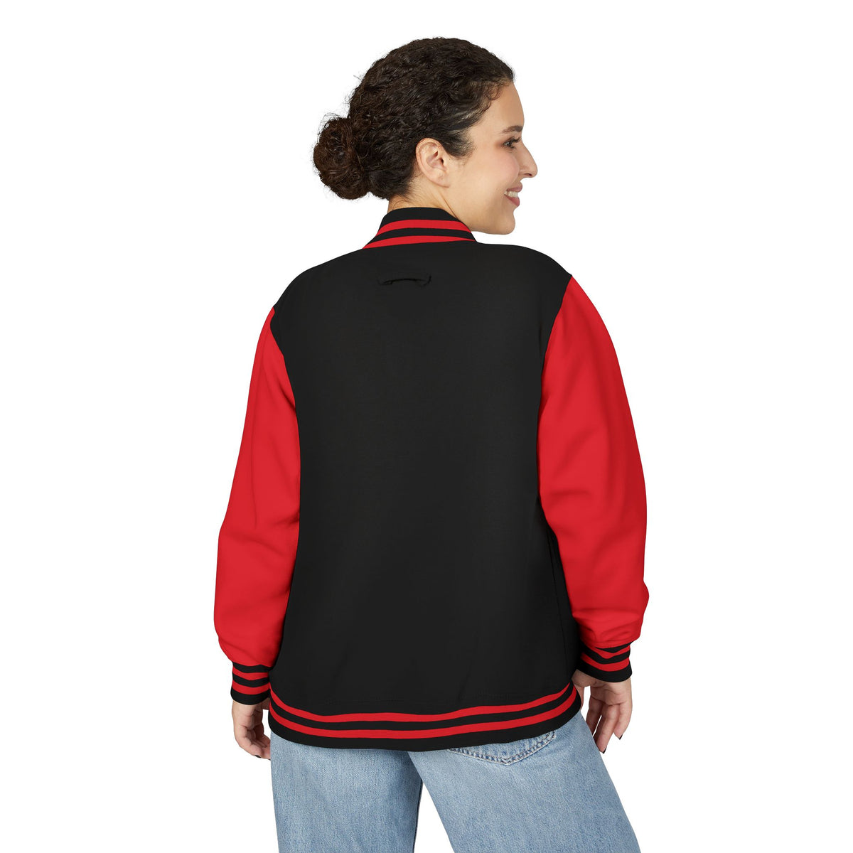 Retro Cheerleader Letterman Jacket — 'Cheer Squad' Embroidered Varsity Jacket