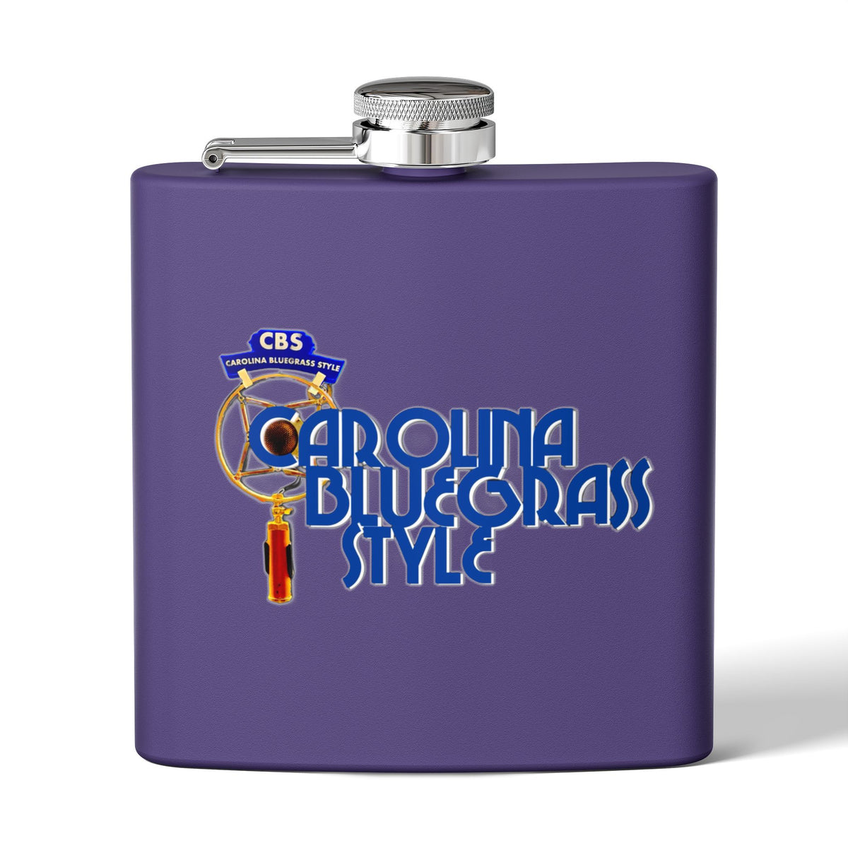Bluegrass Flask – "Carolina Bluegrass Style" Stainless Steel 6oz Hip Flask